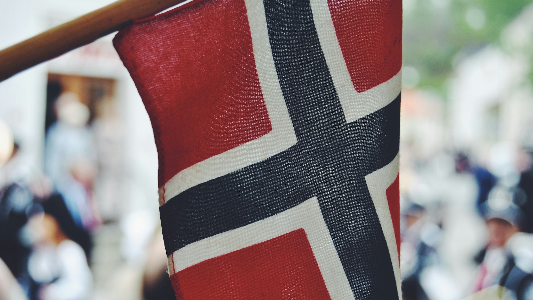 Close-Up Of Norwegian Flag