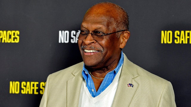 HOLLYWOOD, CALIFORNIA - NOVEMBER 11: Former presidential candidate Herman Cain attends the premiere of the film "No Safe Spaces" at TCL Chinese Theatre on November 11, 2019 in Hollywood, California