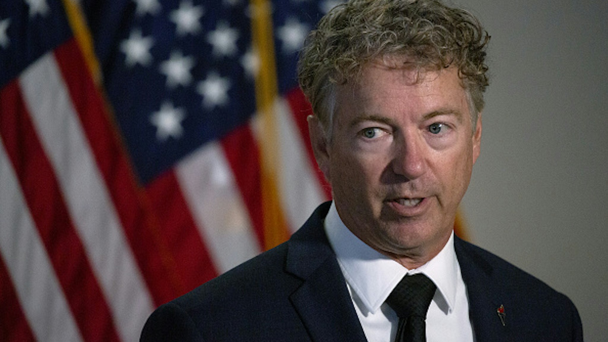 Senator Rand Paul, a Republican from Kentucky, speaks during a news conference after the Senate Republican policy luncheon on Capitol Hill in Washington, D.C., U.S., on Tuesday, July 21, 2020. The White House and Congress have only a few weeks to come up with another stimulus to prevent the economic rout caused by the coronavirus from deepening as the outbreak is surging across the country.