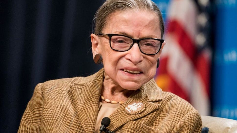 WASHINGTON, DC - FEBRUARY 10: U.S. Supreme Court Justice Ruth Bader Ginsburg participates in a discussion at the Georgetown University Law Center on February 10, 2020 in Washington, DC. Justice Ginsburg and U.S. Appeals Court Judge McKeown discussed the 19th Amendment which guaranteed women the right to vote which was passed 100 years ago. (Photo by Sarah Silbiger/Getty Images)