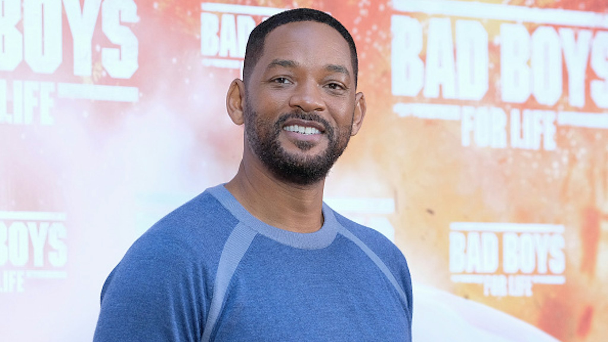Us actors Martin Will Smith attends 'Bad Boys For Life' photocall at Villa Magna hotel on January 08, 2020 in Madrid, Spain