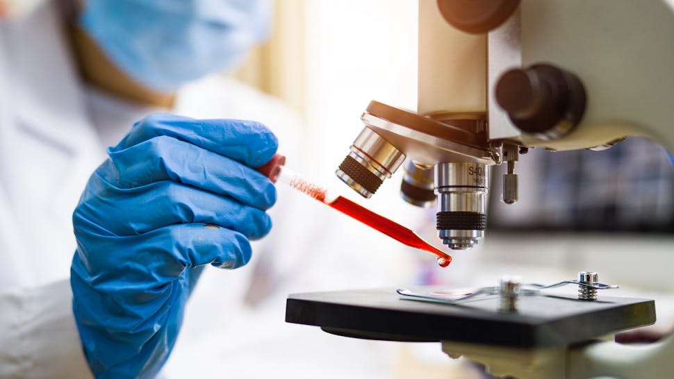 Person in lab Person in lab.