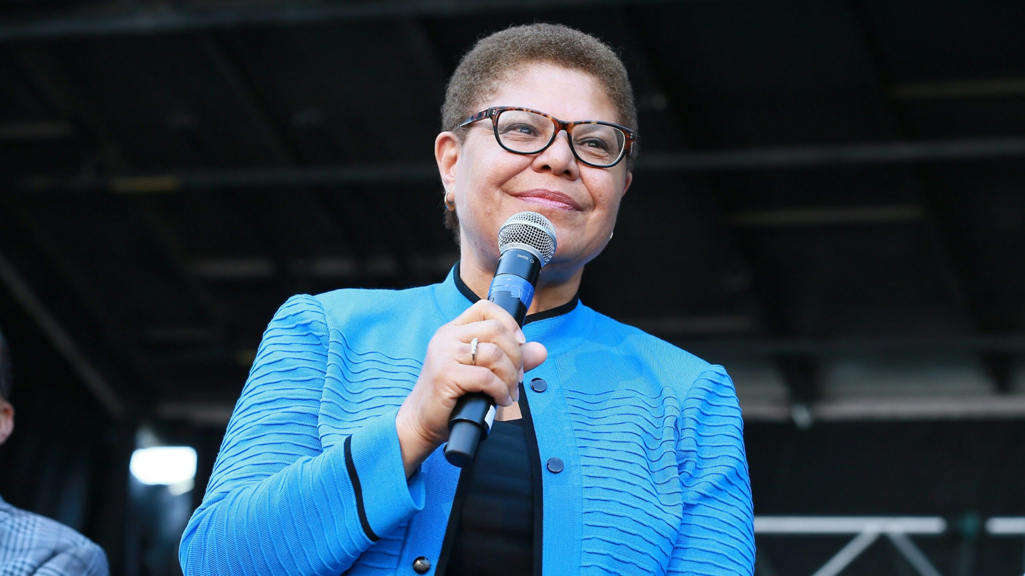 Congresswoman Karen Bass attends the official unveiling of City Of Los Angeles' Obama Boulevard in honor of the 44th President of the United States of America on May 04, 2019 in Los Angeles, California.
