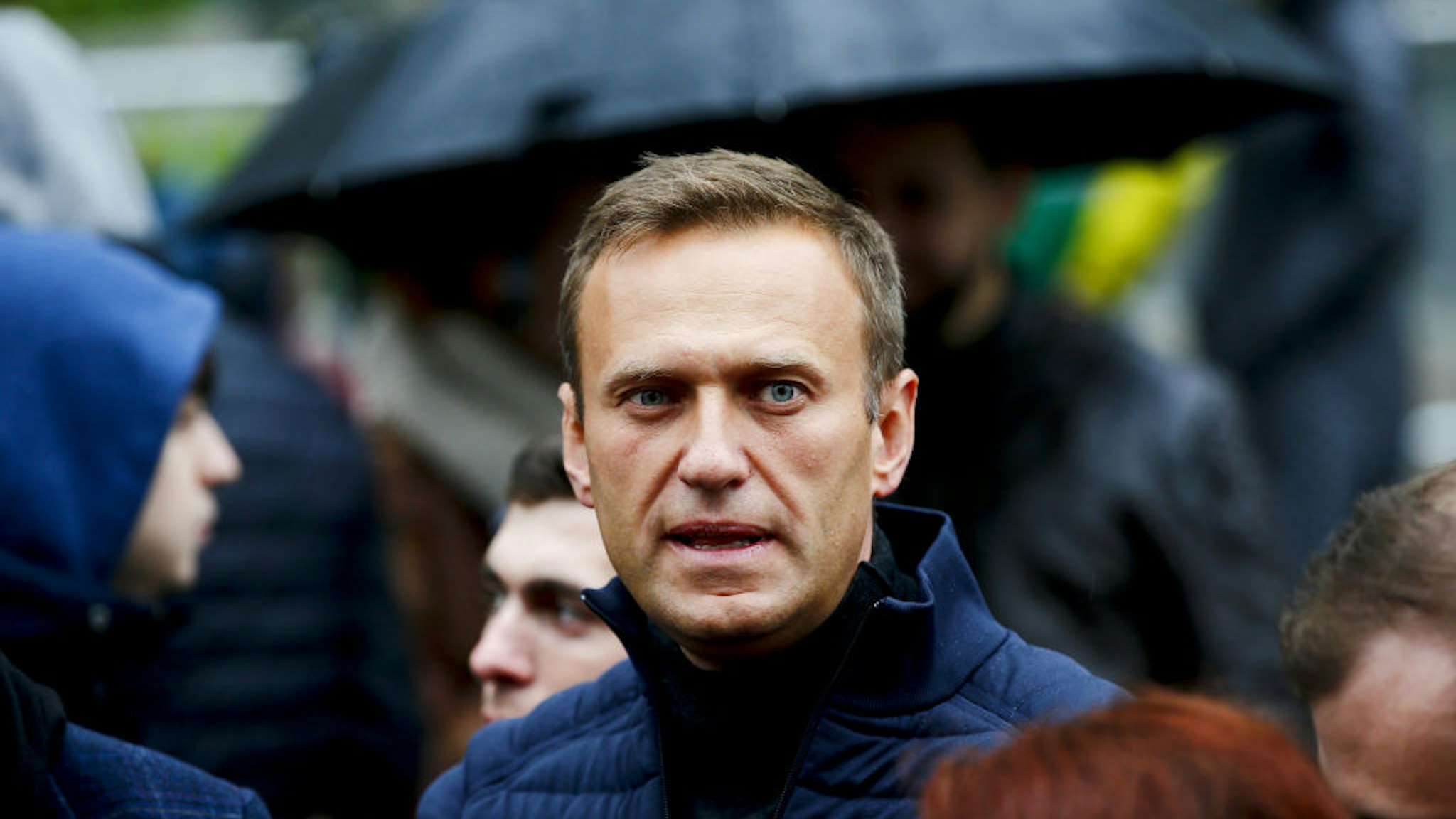 MOSCOW, RUSSIA - (ARCHIVE) : A file photo dated September 29, 2019 shows Russian opposition leader Alexei Navalny during a rally in support of political prisoners in Prospekt Sakharova Street in Moscow, Russia. Alexei Navalny is unconscious in hospital after allegedly being poisoned according to his press secretary. (Photo by Sefa Karacan/Anadolu Agency via Getty Images)