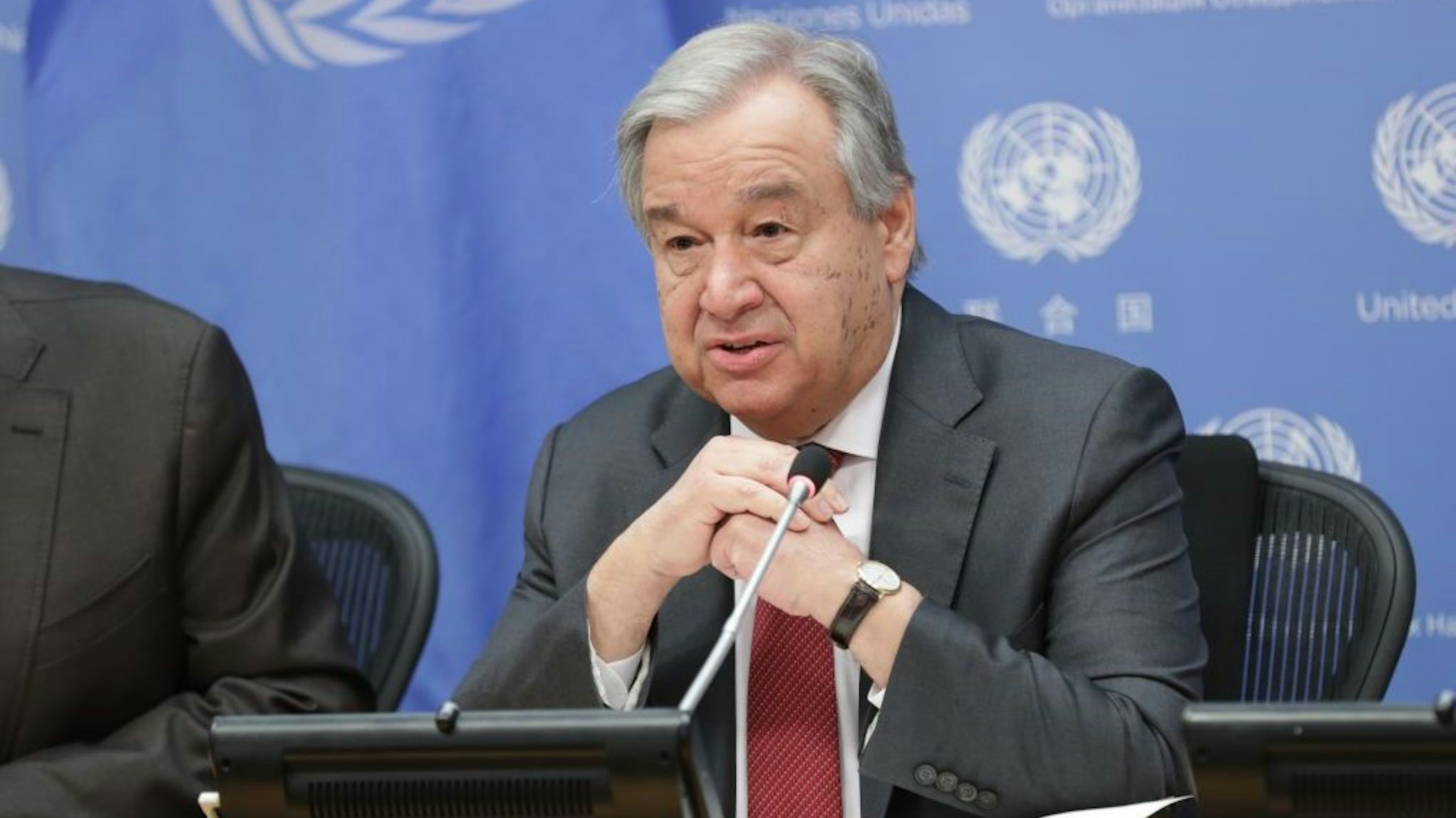 Portrait during Beginning of the Year Press conference of Secretary General Antonio Guterres at the UN Headquarters in New York City, New York, February 4, 2020. (Photo by EuropaNewswire/Gado/Getty Images)