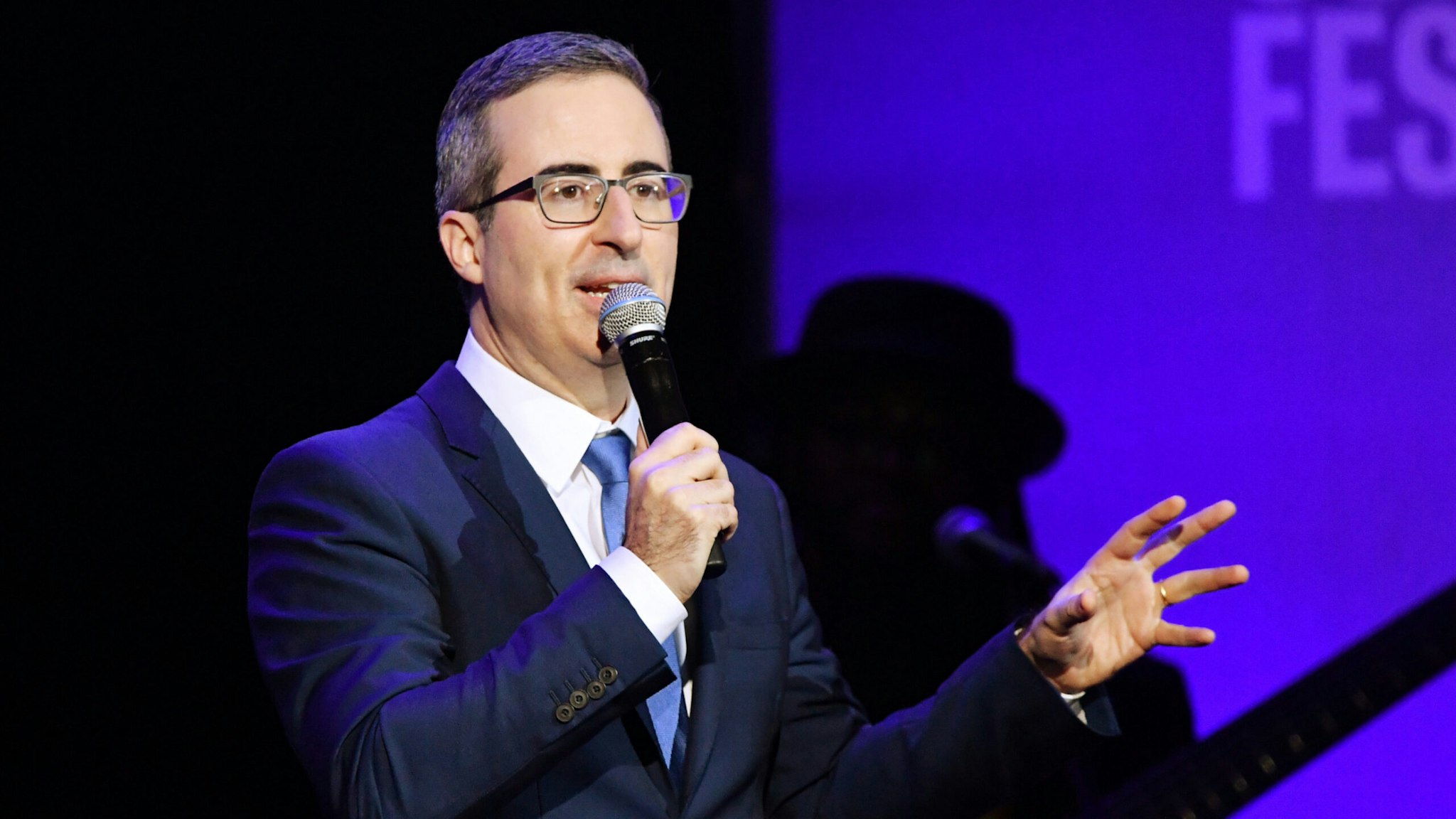 John Oliver performs onstage during the 13th annual Stand Up for Heroes to benefit the Bob Woodruff Foundation at The Hulu Theater at Madison Square Garden on November 04, 2019 in New York City.