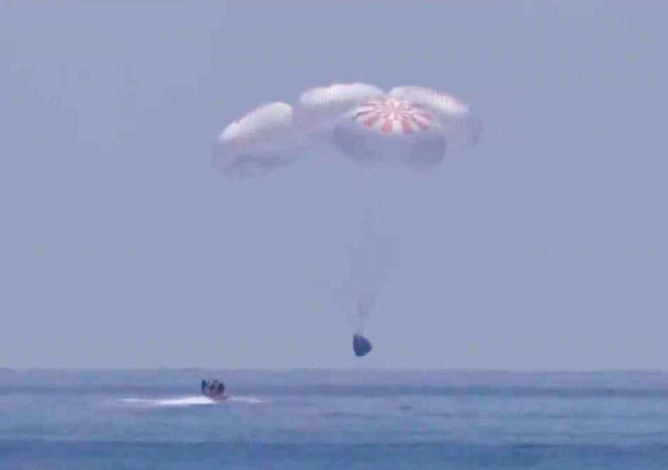 Historic NASA-Manned SpaceX Capsule Returns To Earth, Lands In Gulf Of Mexico