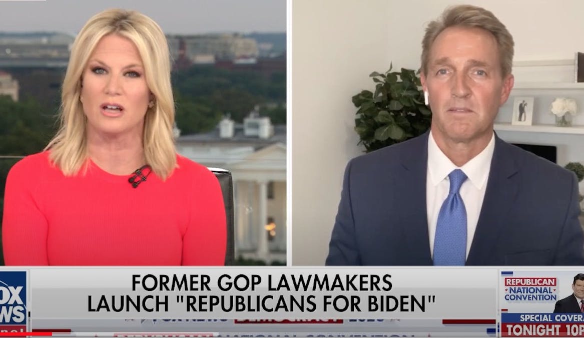 WATCH: Former GOP Senator Flake Endorses Biden. MacCallum Grills Him.