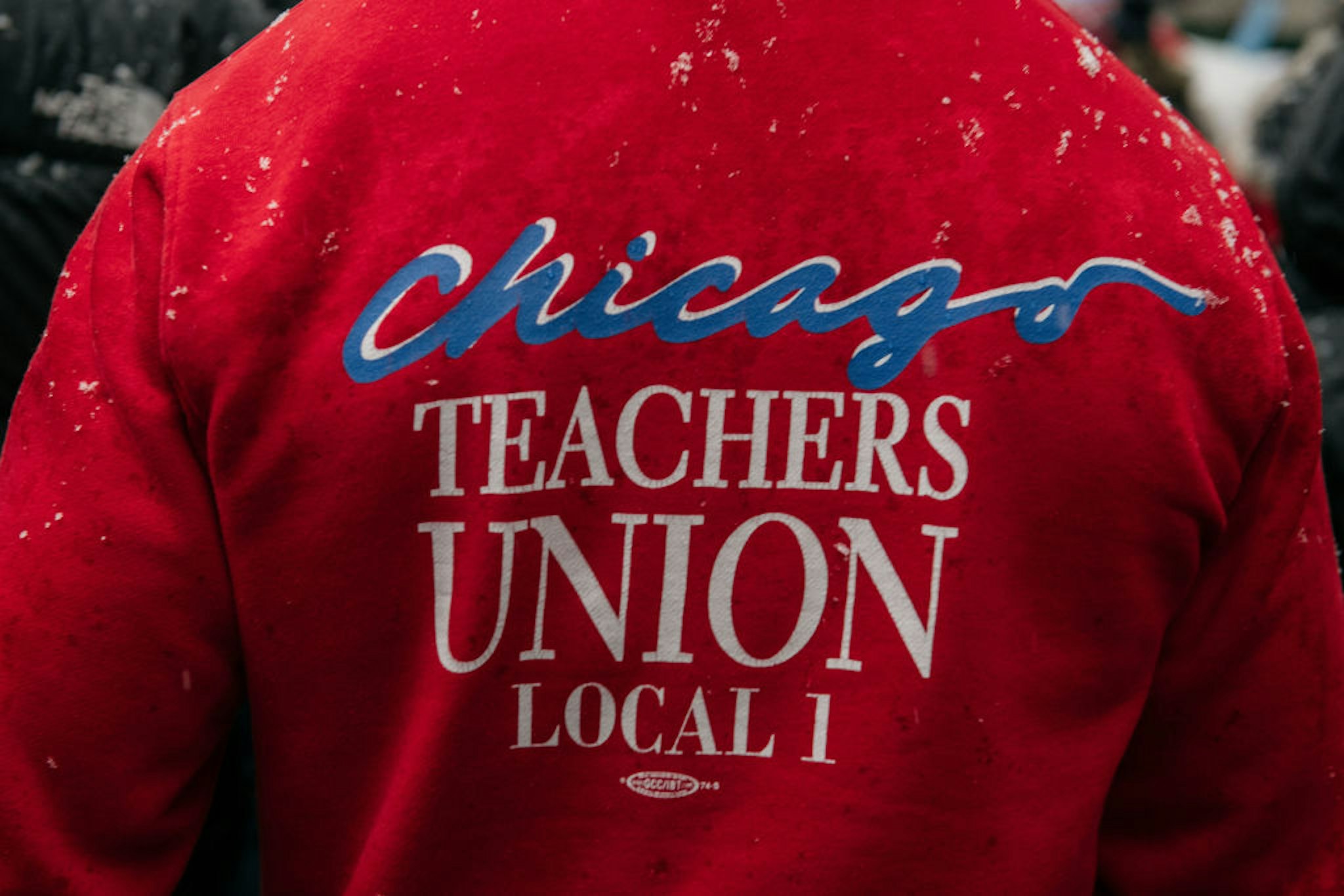 CHICAGO, IL - OCTOBER 31: Braving snow and cold temperatures, thousands marched through the streets near City Hall during the 11th day of an ongoing teachers strike on October 31, 2019 in Chicago, Illinois. Union leadership has announced a tentative agreement on a new contract with Chicago Public Schools and Mayor Lori Lightfoot, but is refusing to return to work until paid teaching days lost during the strike are added to the year's school calendar. (Photo by Scott Heins/Getty Images)