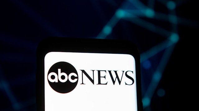 In this photo illustration an abc News logo seen displayed on a smartphone.