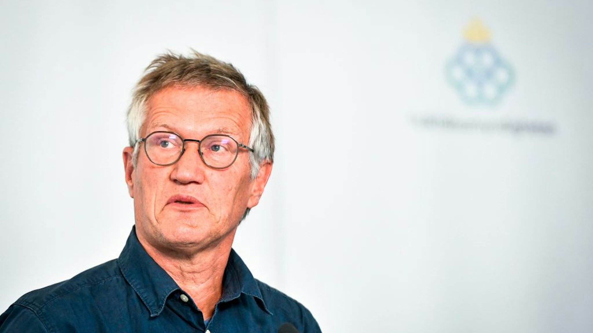 State epidemiologist Anders Tegnell of the Public Health Agency of Sweden speaks during a news conference on updated recommendations to curb the spread of the novel coronavirus that can cause the Covid-19 disease, on July 30, 2020 in Stockholm.