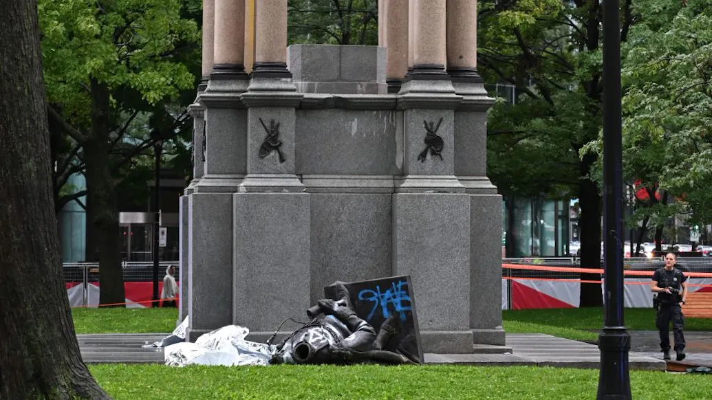 Protesters Topple Statue Of Canada’s First Prime Minister In Montreal