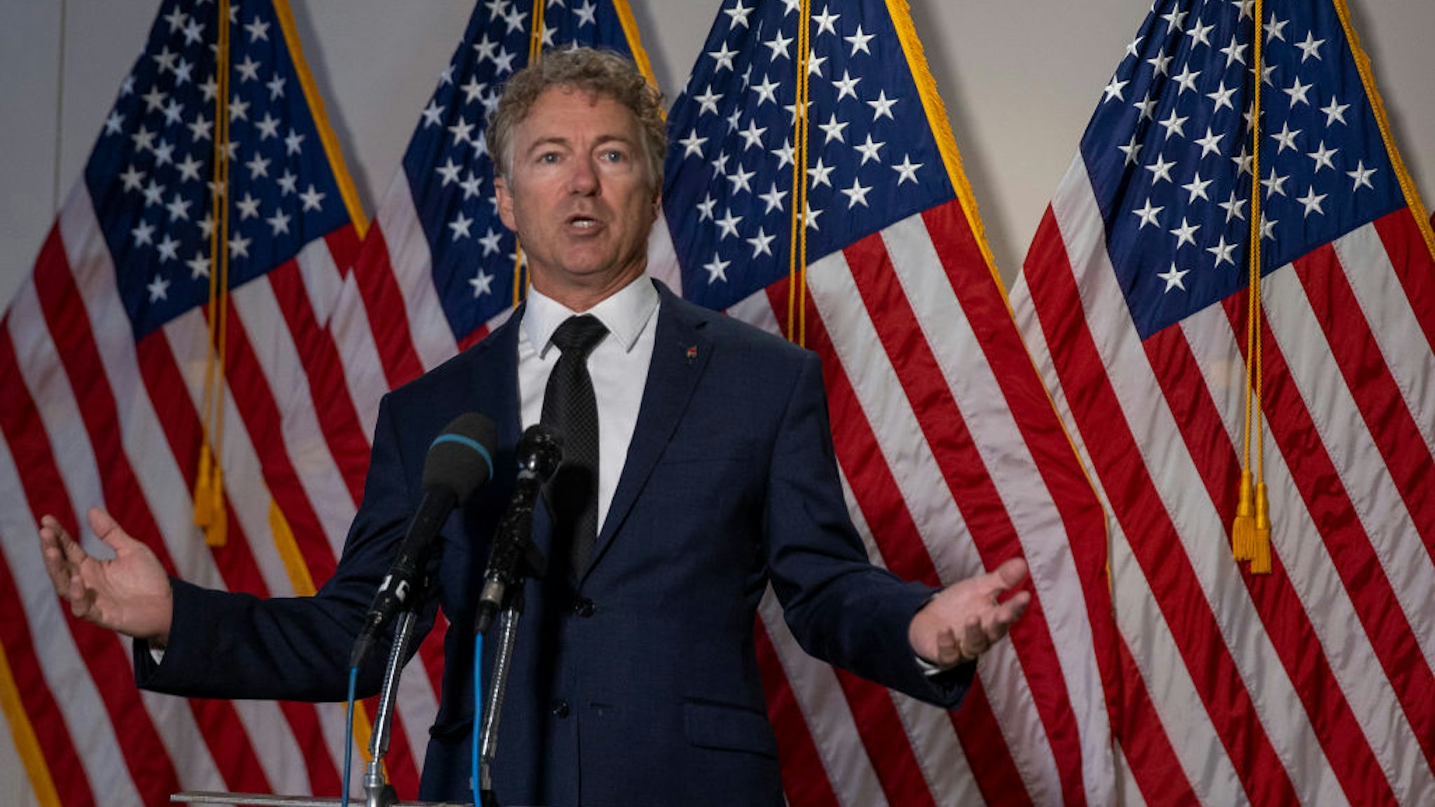 Sen. Rand Paul (R-KY) speaks to the media after the weekly policy luncheons on Capitol Hill July 21, 2020 in Washington, DC.