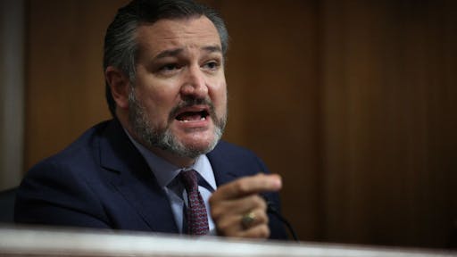 Senate Judiciary Committee Holds Hearing On Protecting Speech By Stopping Anarchist Violence Senate Judiciary Subcommittee Chairman Ted Cruz (R-TX) questions witnesses during a hearing about "anarchist violence" in the Dirksen Senate Office Building on Capitol Hill August 04, 2020 in Washington, DC.