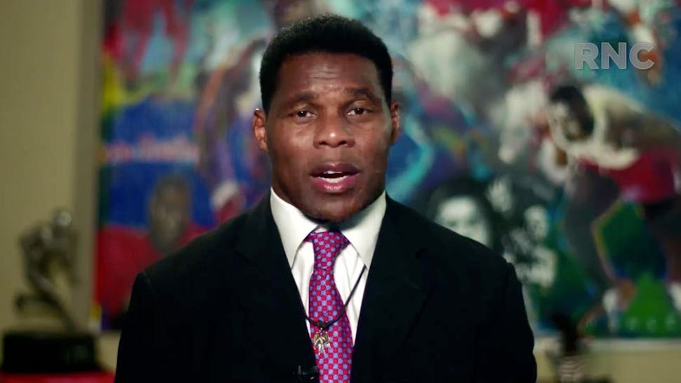 Herschel Walker addresses the virtual convention on August 24, 2020.