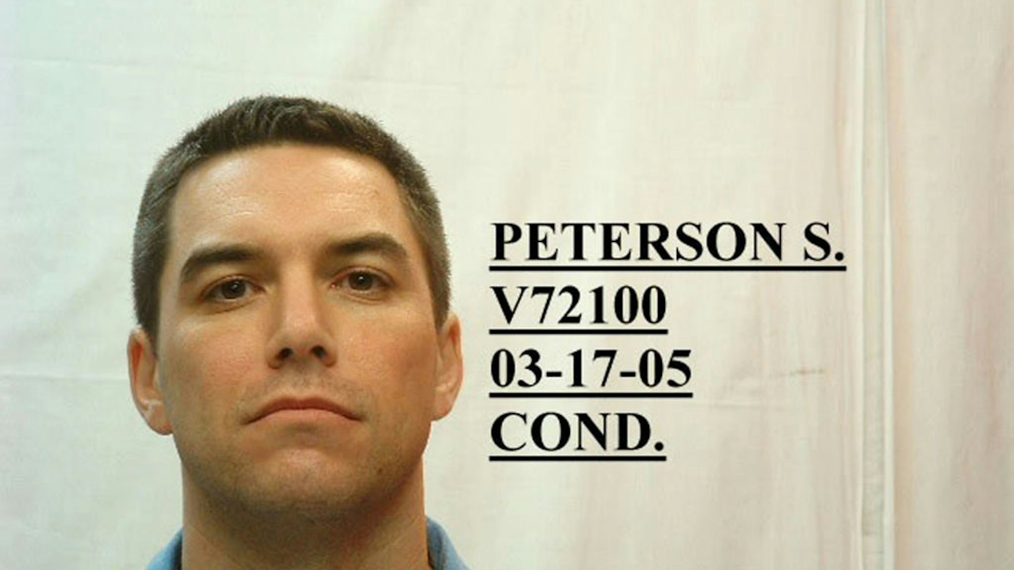 In this handout image provided by the California Department of Corrections, convicted murderer Scott Peterson poses for a mug shot March 17, 2005 in San Quentin, California. Judge Alfred A. Delucchi sentenced Peterson to death March 16 for murdering his wife, Laci Peterson, and their unborn child.