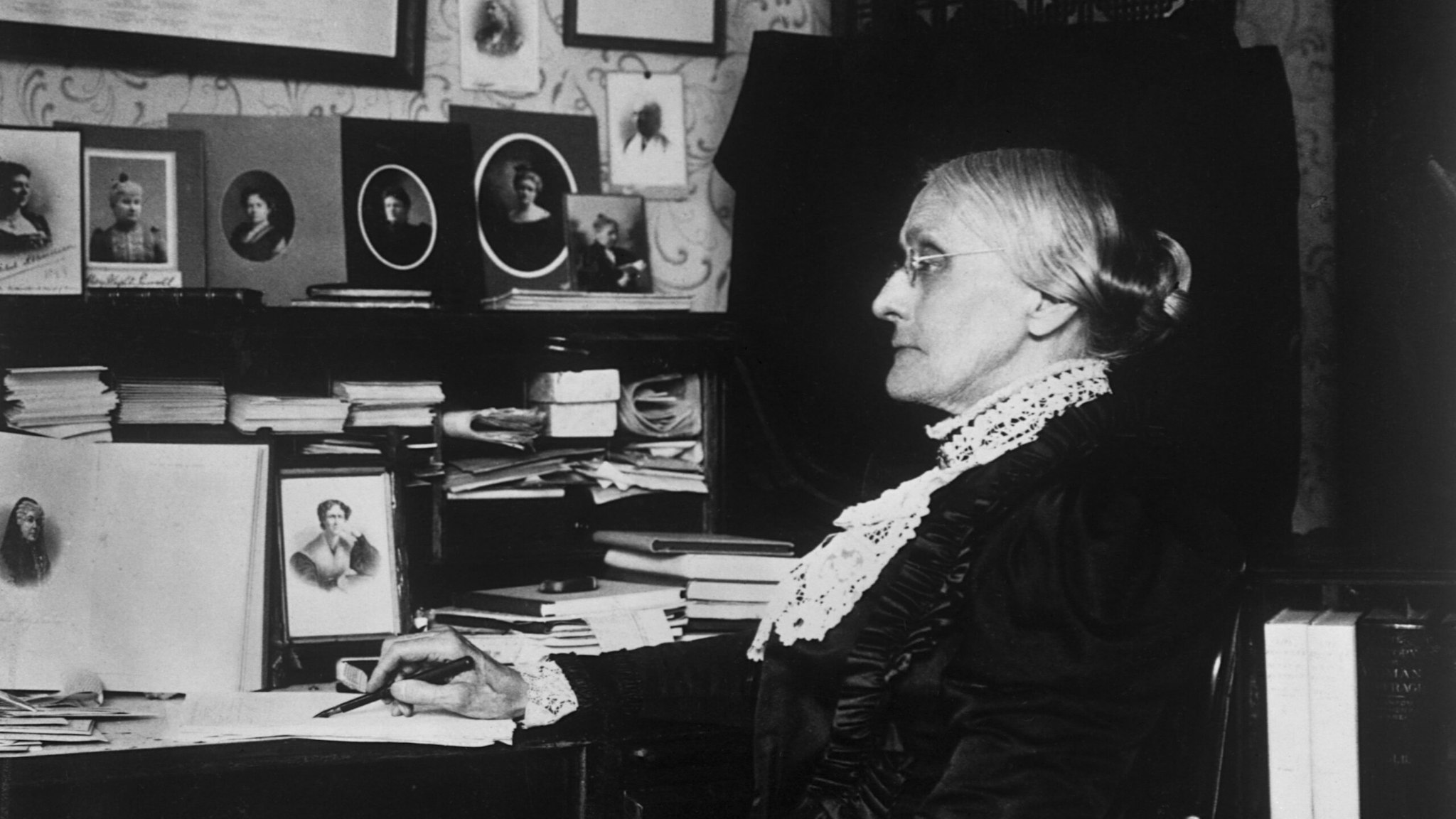 Susan B. Anthony (1820-1906), organizer of the first women's temperance association and president of the Woman Suffrage Association from 1892-1900. (Photo by © CORBIS/Corbis via