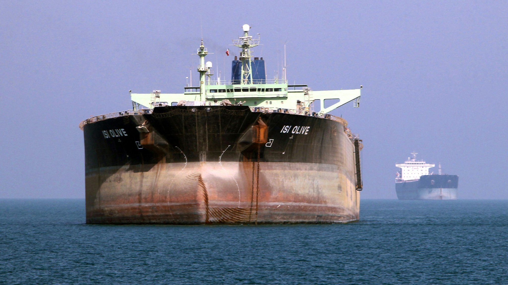 An oil tanker is seen off the port of Bandar Abbas, southern Iran, on July 2, 2012. Iran has come up with several methods to foil the European insurance embargo on ships loaded with its crude, a sanction which may harm its vital exports as much as the EU oil embargo itself.