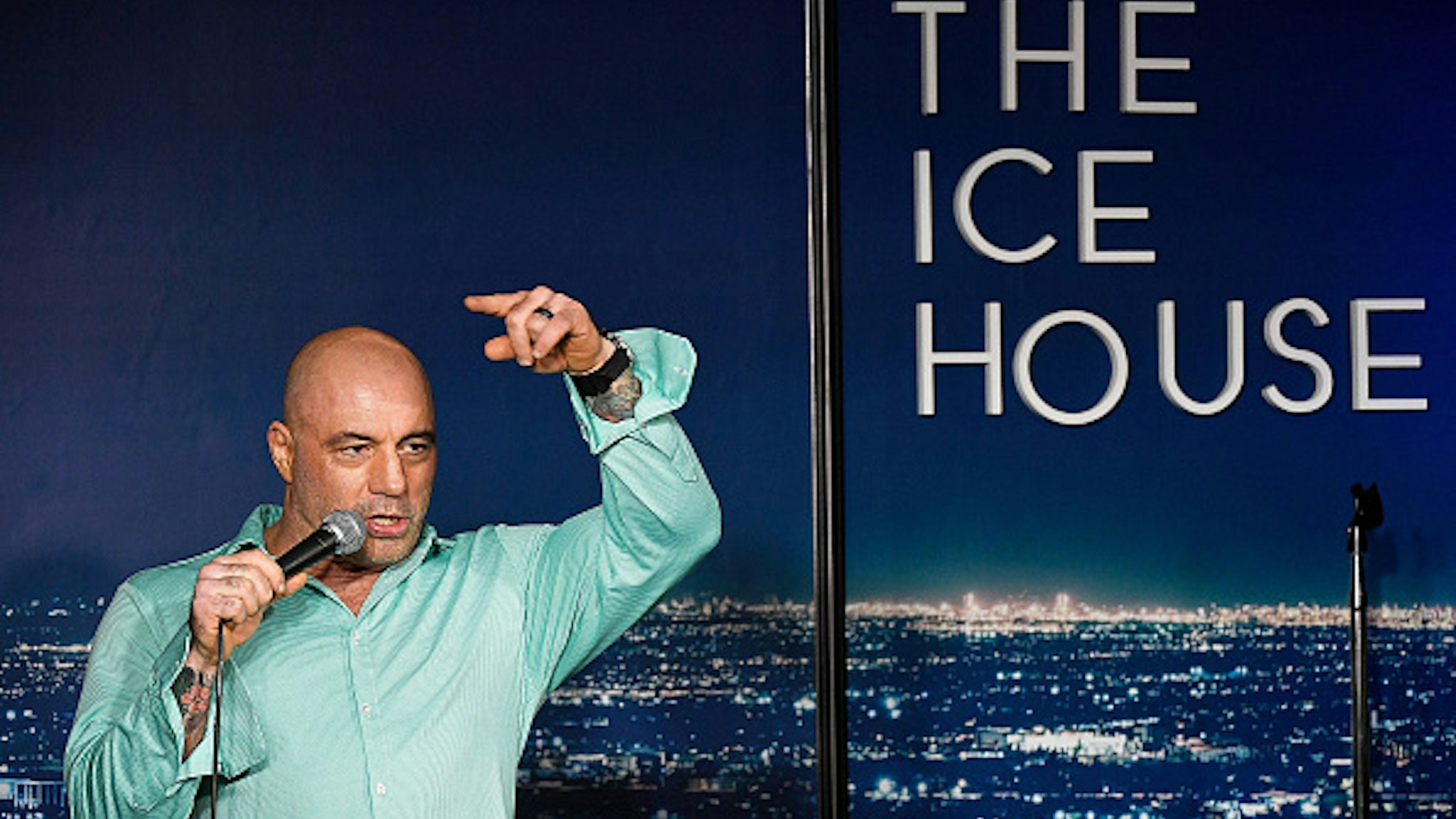 PASADENA, CA - MARCH 15: Comedian Joe Rogan performs during his appearance at The Ice House Comedy Club on March 15, 2019 in Pasadena, California.