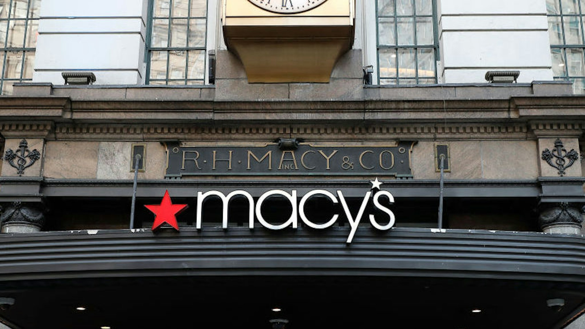 Macys logo is seen on one of their branches. (Photo by John Lamparski/SOPA Images/LightRocket via Getty Images)