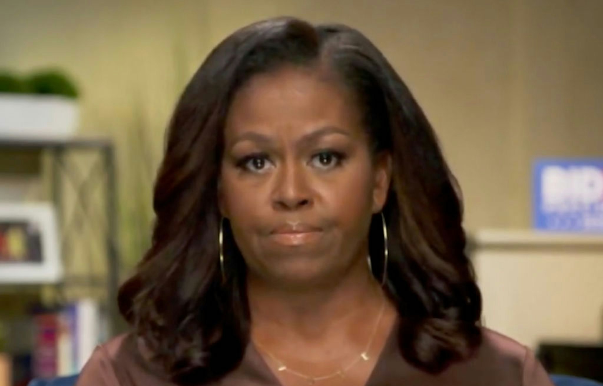 In this screenshot from the DNCC‚Äôs livestream of the 2020 Democratic National Convention, Former First Lady Michelle Obama addresses the virtual convention on August 17, 2020. The convention, which was once expected to draw 50,000 people to Milwaukee, Wisconsin, is now taking place virtually due to the coronavirus pandemic. (Photo by Handout/DNCC via Getty Images)