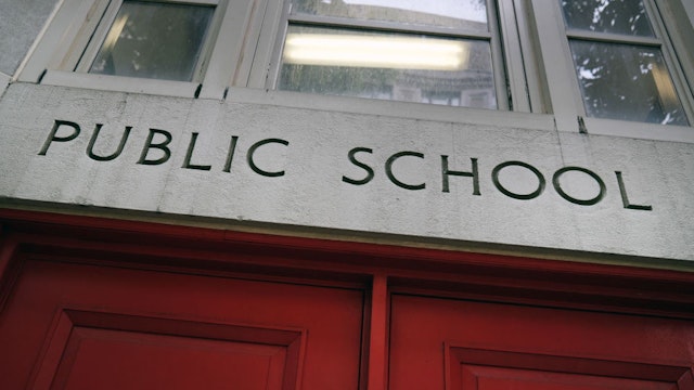 A public school stands on the Upper East Side on August 07, 2020 in the Manhattan borough of New York City. Due to the low COVID-19 infection rates reported in the city, New York Governor Andrew Cuomo announced Friday that all New York school districts may reopen this fall. (Photo by Spencer Platt/Getty Images)