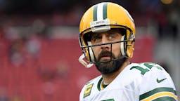 NFC Championship – Green Bay Packers v San Francisco 49ers SANTA CLARA, CALIFORNIA - JANUARY 19: Aaron Rodgers #12 of the Green Bay Packers warms up prior to their game against the San Francisco 49ers in the NFC Championship game at Levi's Stadium on January 19, 2020 in Santa Clara, California.