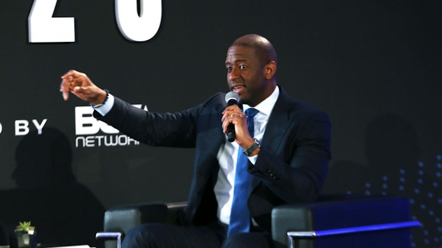 LOS ANGELES, CALIFORNIA - FEBRUARY 20: Andrew Gillum speaks onstage during META ‚Äì Convened By BET Networks at The Edition Hotel on February 20, 2020 in Los Angeles, California. (Photo by Robin L Marshall/Getty Images for BET)
