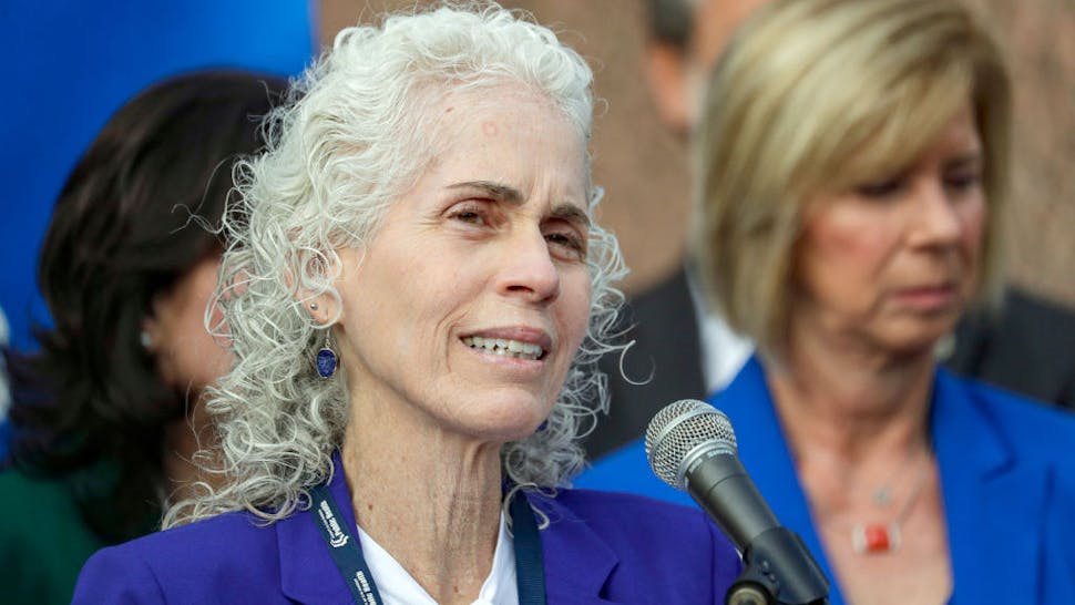 L.A. County Department of Public Health Director Barbara Ferrer addresses a press conference held at the steps of Kenneth Hahn Hall of Administration to declare a health emergency as the number of coronavirus cases increased to seven, with six new cases in Los Angeles County. None of the new cases are connected to "community spread," officials said. All individuals were exposed to COVID-19 through close contacts. The additional cases were confirmed Tuesday night. Officials said three of the new cases were travelers who had visited northern Italy, two were family members who had close contact with someone outside of the county who was infected, and one had a job that put them in contact with travelers. One person has been hospitalized, and the others are isolated at home. (Irfan Khan / Los Angeles Times)