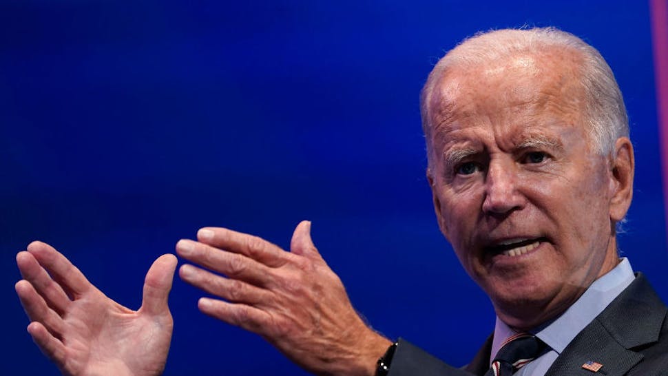 WILMINGTON, DE - SEPTEMBER 16: Democratic presidential nominee and former Vice President Joe Biden delivers remarks after a virtual coronavirus briefing with medical professionals on September 16, 2020 in Wilmington, Delaware.