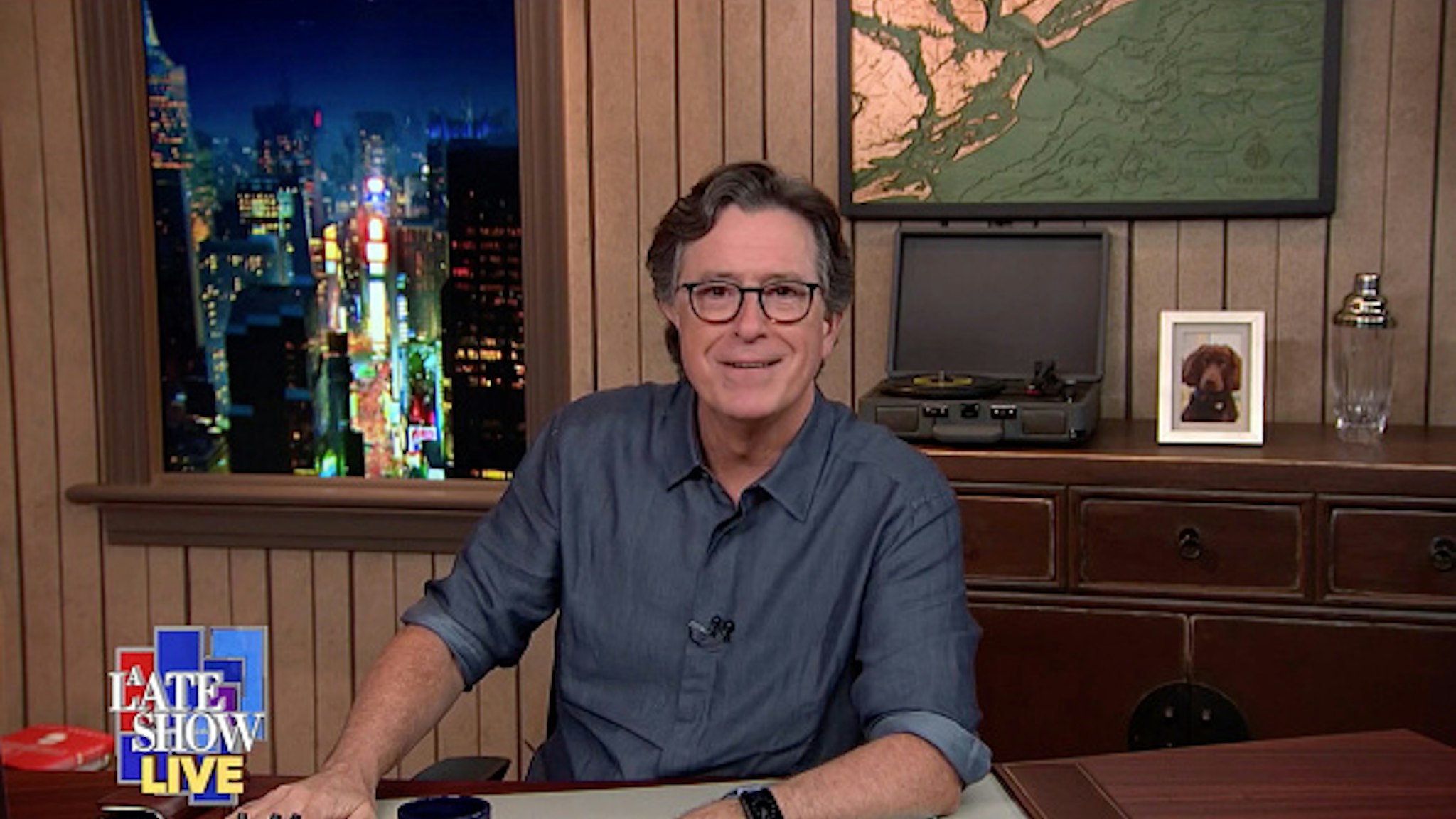 NEW YORK - AUGUST 26: The Late Show with Stephen Colbert during Tuesday's August 25, 2020 show. The Late Show will broadcast LIVE during the Republican National Convention. Image is a screen grab.