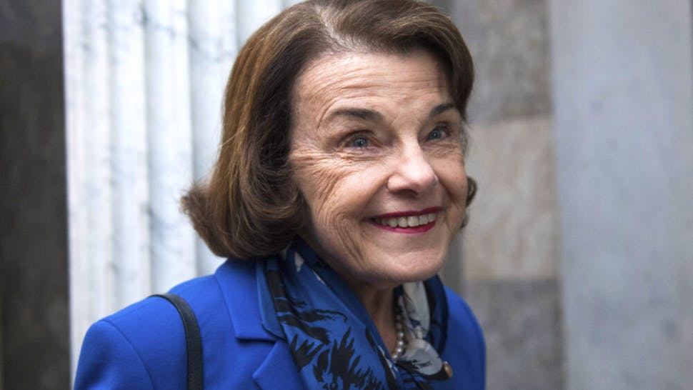 UNITED STATES - FEBRUARY 12: Sen. Dianne Feinstein, D-Calif., seen before the Senate Policy luncheons on Tuesday, February 12, 2019.