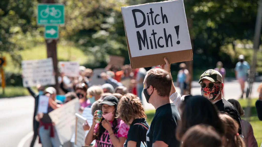 Protesters ‘Occupy’ Mitch McConnell’s Louisville Home Over Plan To Fill Supreme Court Seat, One Arrested