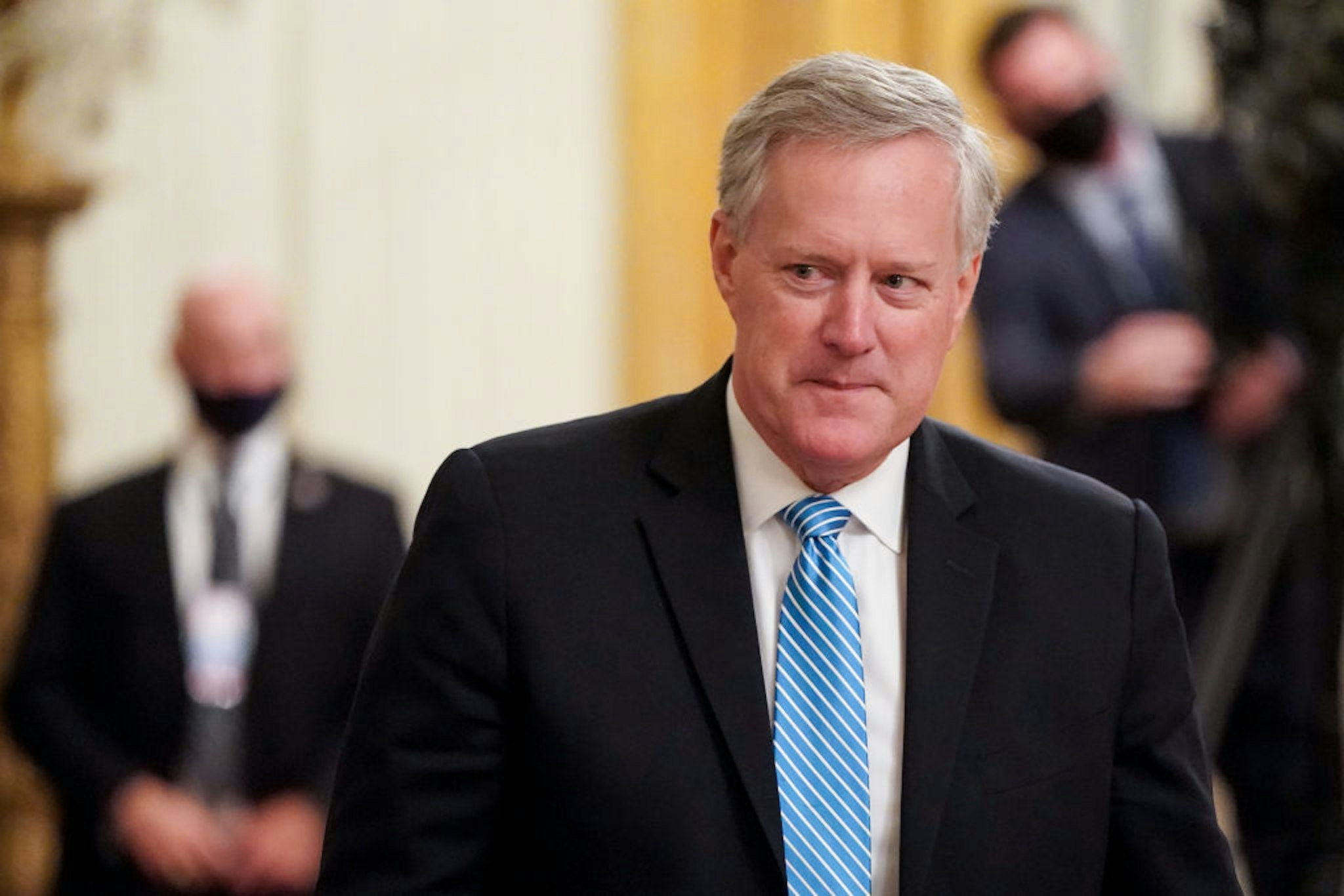 U.S. White House Chief of Staff Mark Meadows departs after President Donald Trump delivered remarks in honor of Bay of Pigs Veterans in the East Room of the White House on September 23, 2020 in Washington, DC.