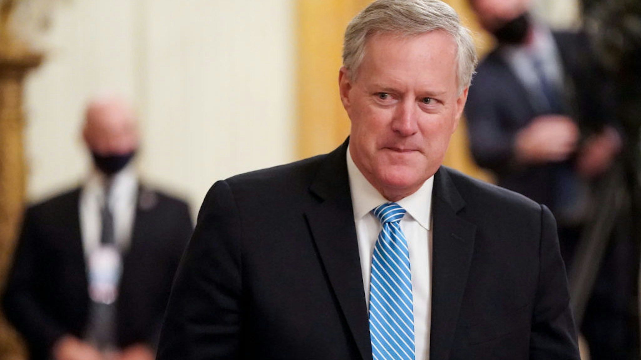 U.S. White House Chief of Staff Mark Meadows departs after President Donald Trump delivered remarks in honor of Bay of Pigs Veterans in the East Room of the White House on September 23, 2020 in Washington, DC.