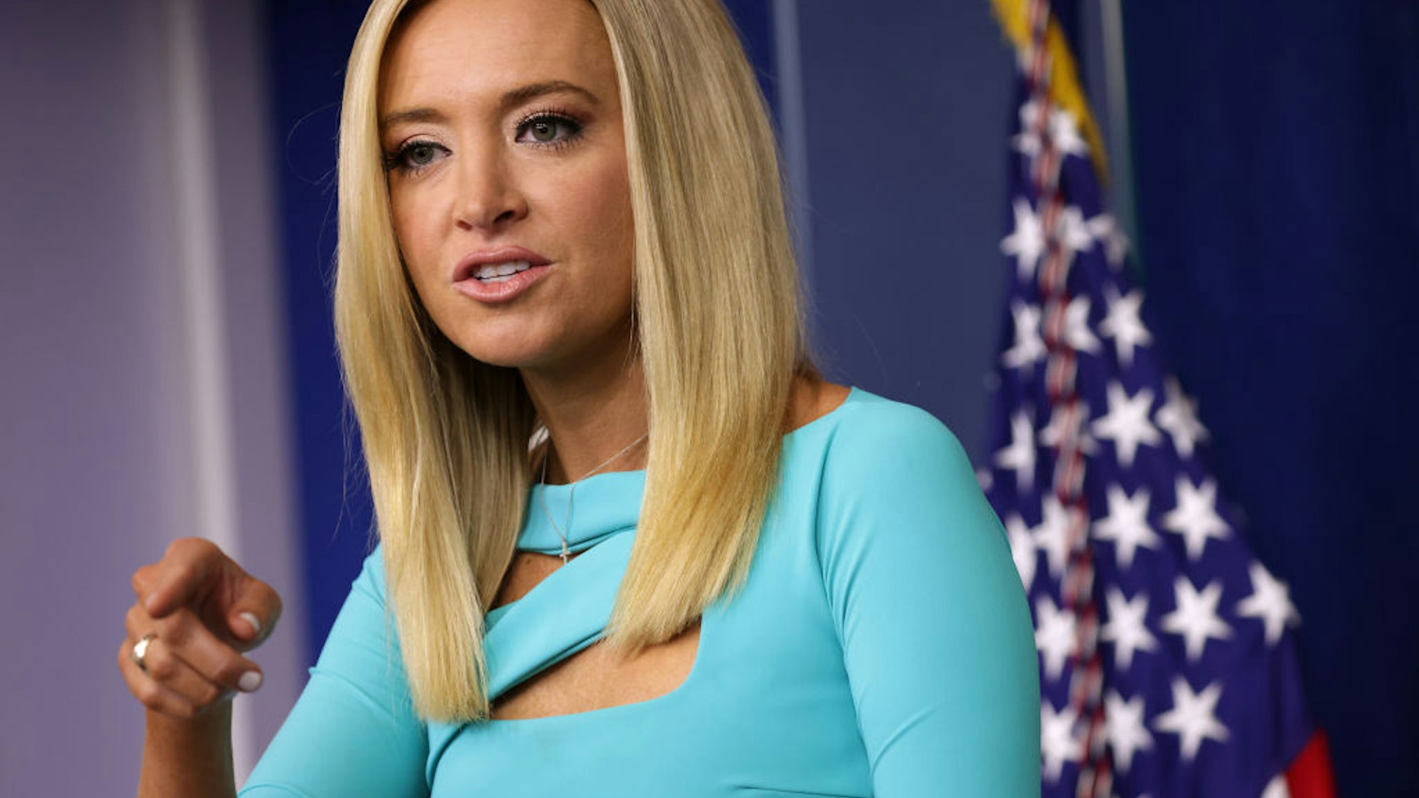 White House Press Secretary Kayleigh McEnany holds a news conference at the James Brady Press Briefing Room of the White House September 16, 2020 in Washington, DC.