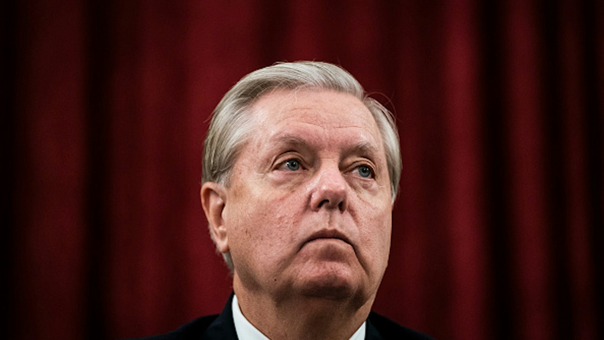 WASHINGTON, DC - SEPTEMBER 24: Chairman Lindsey Graham, R-S.C., listens during a Senate Judiciary Committee business meeting on Capitol Hill on Thursday, Sept 24, 2020 in Washington, DC.