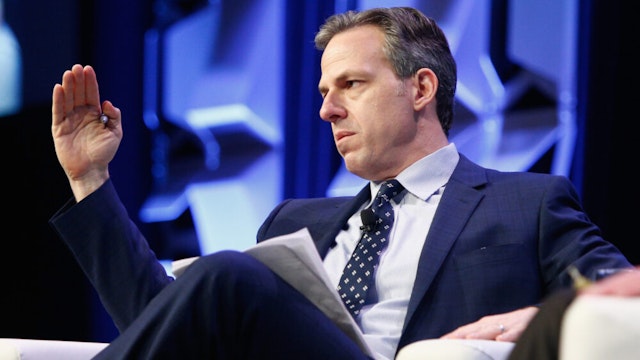 AUSTIN, TX - MARCH 09: CNN's Jake Tapper speaks onstage at CNN's Jake Tapper in conversation with Bernie Sanders during SXSW at Austin Convention Center on March 9, 2018 in Austin, Texas.