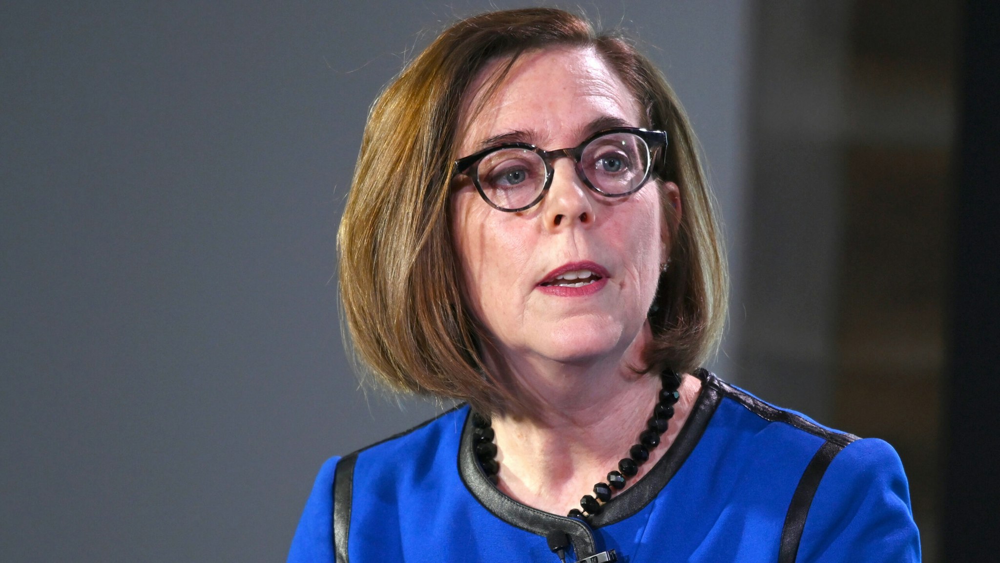 Oregon Governor Kate Brown speaks at the Axios News Shapers event on the U.S. education system on February 22, 2019 in Washington, DC.