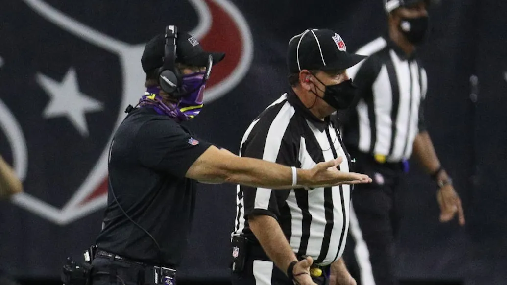 NFL Coach Faces $100K Fine After Taking Mask Off — To Yell At Referee