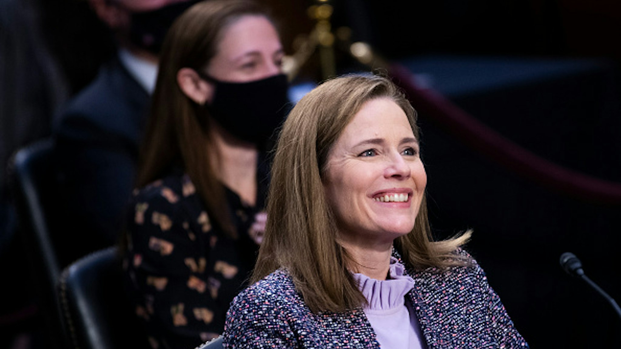 UNITED STATES - OCTOBER 14: Supreme Court justice nominee Amy Coney Barrett testifies on the third day of her Senate Judiciary Committee confirmation hearing in Hart Senate Office Building on Wednesday, October 14, 2020.