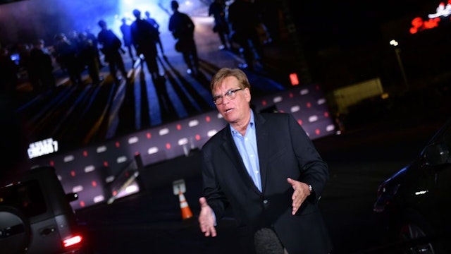 Aaron Sorkin attends Netflix's "The Trial of the Chicago 7" Los Angeles Drive In Event at the Rose Bowl on October 13, 2020 in Pasadena, California. (Photo by Matt Winkelmeyer/Getty Images for Netflix)