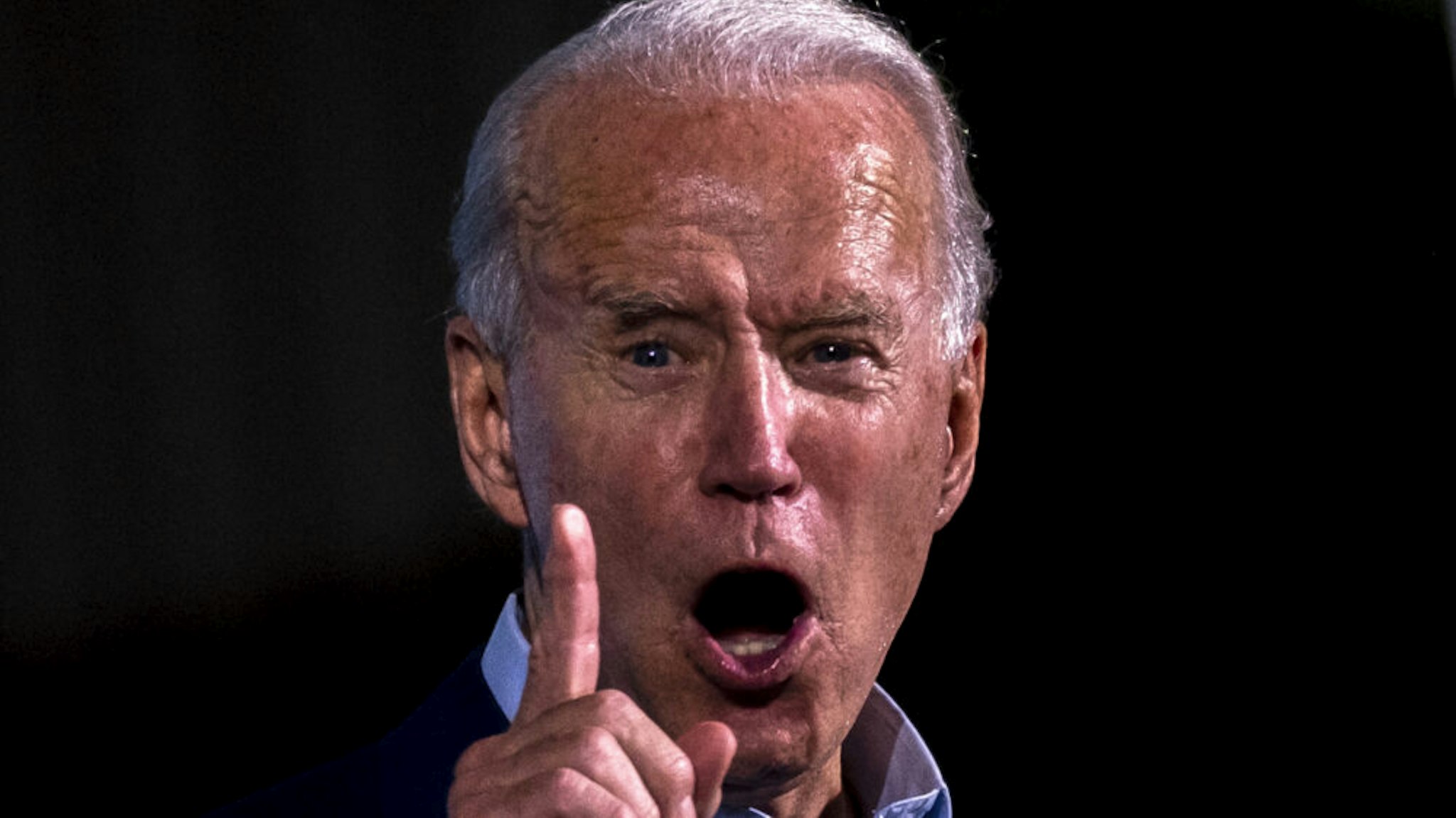 Former vice-president and Democratic presidential nominee Joe Biden delivers remarks during a Drive-In event in Tampa, Florida, on October 29, 2020.