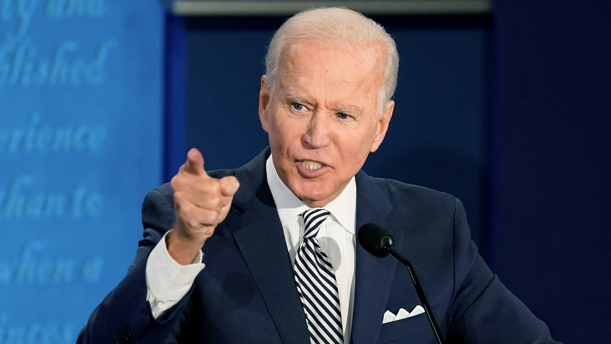 Joe Biden, 2020 Democratic presidential nominee, speaks during the first U.S. presidential debate hosted by Case Western Reserve University and the Cleveland Clinic in Cleveland, Ohio, U.S., on Tuesday, Sept. 29, 2020. Trump and Biden kick off their first debate with contentious topics like the Supreme Court and the coronavirus pandemic suddenly joined by yet another potentially explosive question -- whether the president ducked paying his taxes.