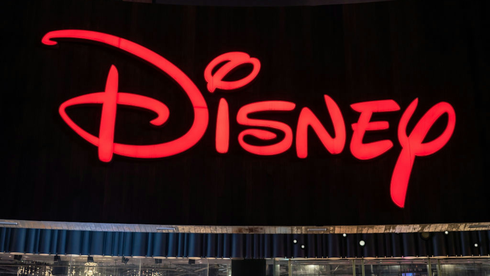 SHANGHAI, CHINA - 2019/09/08: American diversified multinational mass media and entertainment conglomerate The Walt Disney Company logo seen in Shanghai. (Photo by Alex Tai/SOPA Images/LightRocket via Getty Images)