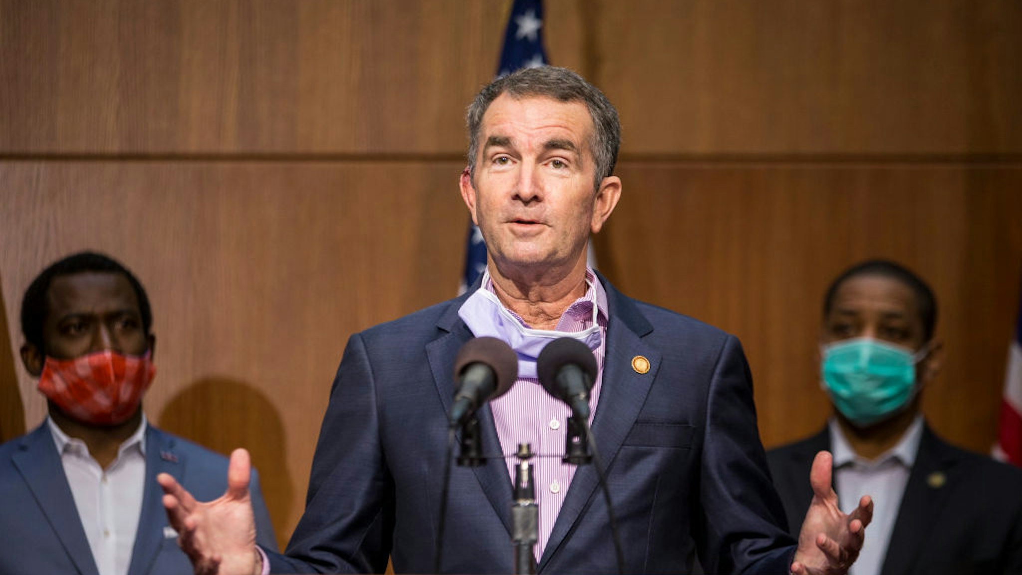 Virginia Gov. Ralph Northam (D) speaks during a news conference on June 4, 2020 in Richmond, Virginia.
