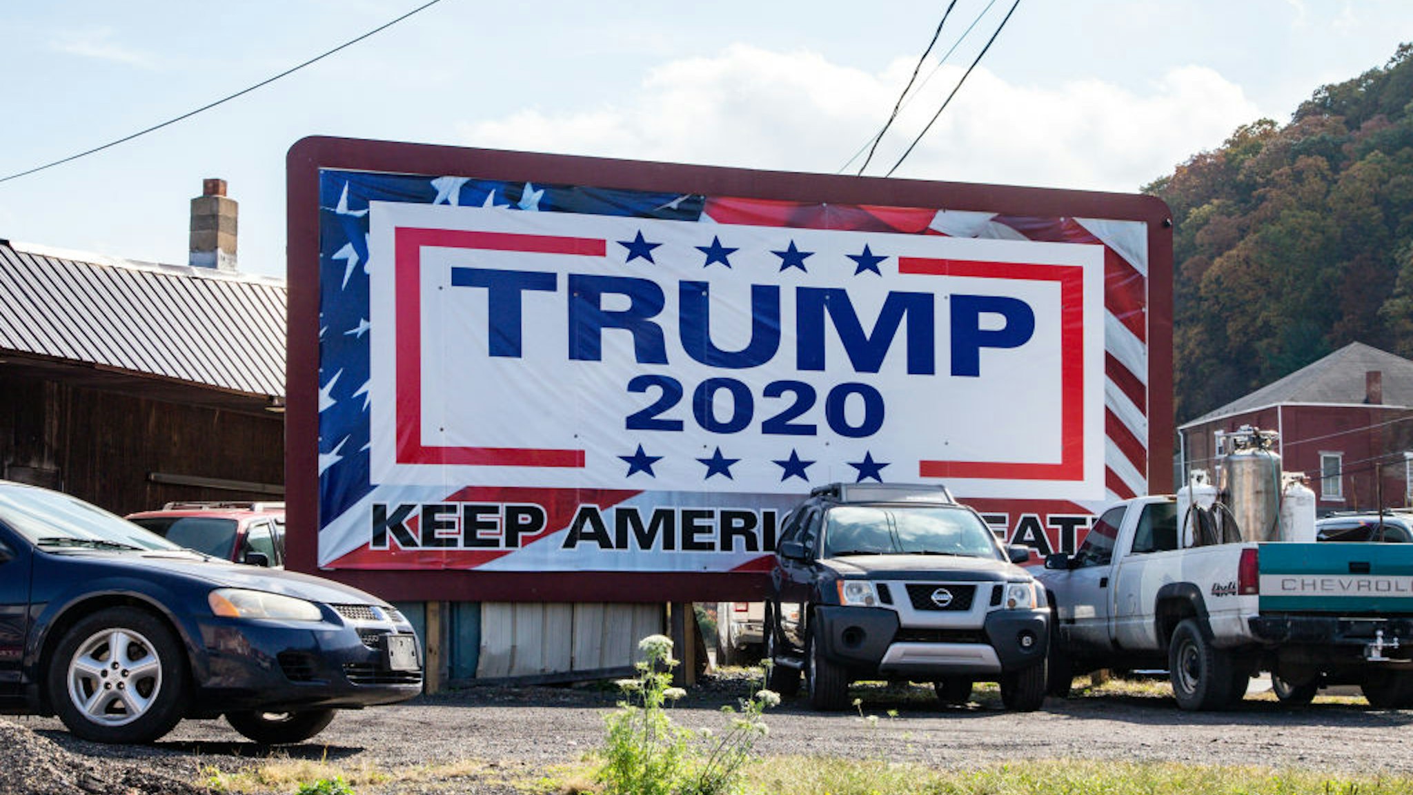 A pro-Trump billboard in Pennsylvania's anthracite coal region. (