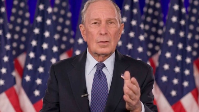 In this screenshot from the DNCC’s livestream of the 2020 Democratic National Convention, former New York Mayor Michael Bloomberg addresses the virtual convention on August 20, 2020.