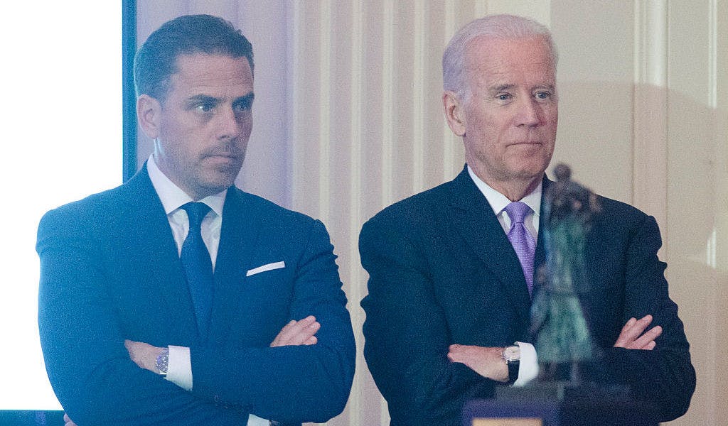 WASHINGTON, DC - APRIL 12: WFP USA Board Chair Hunter Biden introduces his father Vice President Joe Biden during the World Food Program USA's 2016 McGovern-Dole Leadership Award Ceremony at the Organization of American States on April 12, 2016 in Washington, DC. (Kris Connor/WireImage)