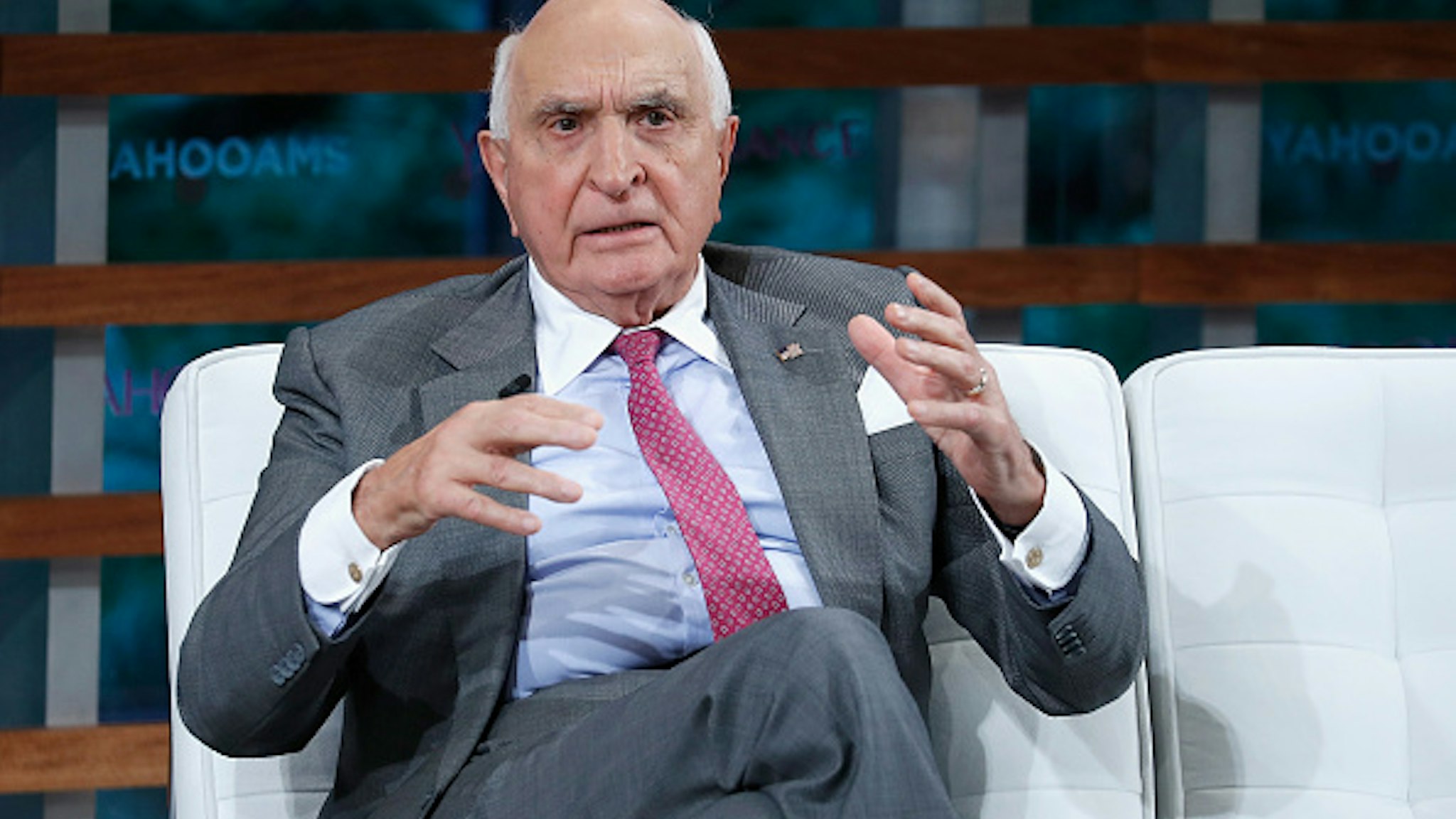 NEW YORK, NY - SEPTEMBER 20: Home Depot co-funders Ken Langone peaks during the 2018 Yahoo Finance All Markets Summit at The Times Center on September 20, 2018 in New York City.